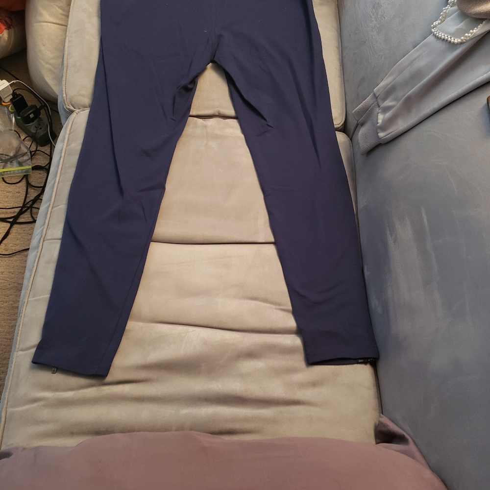 Hue Leatherette Leggings Navy XL - Picture 2 of 5
